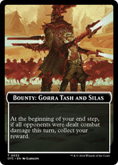 Bounty: Gorra Tash and Silas // Bounty Rules Double-Sided Token [Outlaws of Thunder Junction Commander Tokens] | Empire Gaming NC