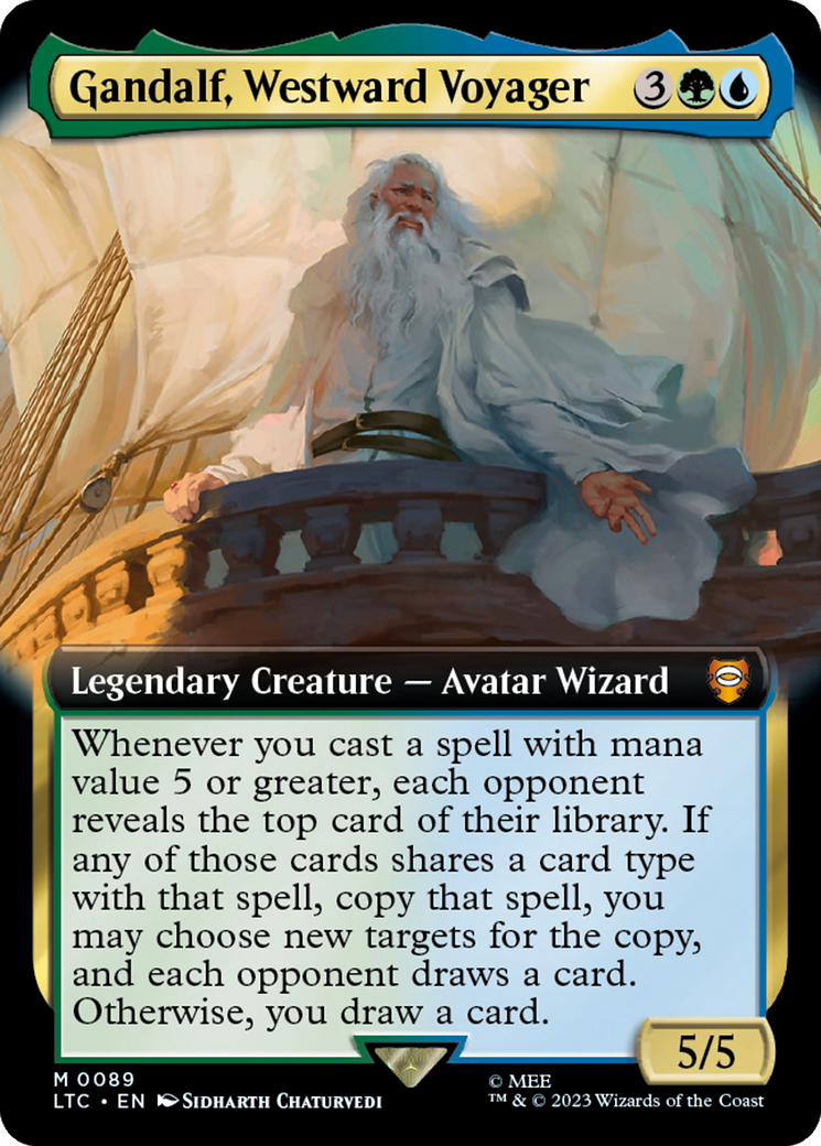 Gandalf, Westward Voyager (Extended Art) [The Lord of the Rings: Tales of Middle-Earth Commander] | Empire Gaming NC