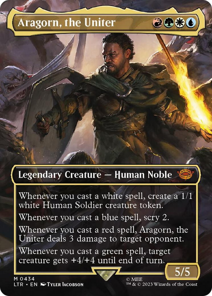 Aragorn, the Uniter (Borderless Alternate Art) [The Lord of the Rings: Tales of Middle-Earth] | Empire Gaming NC