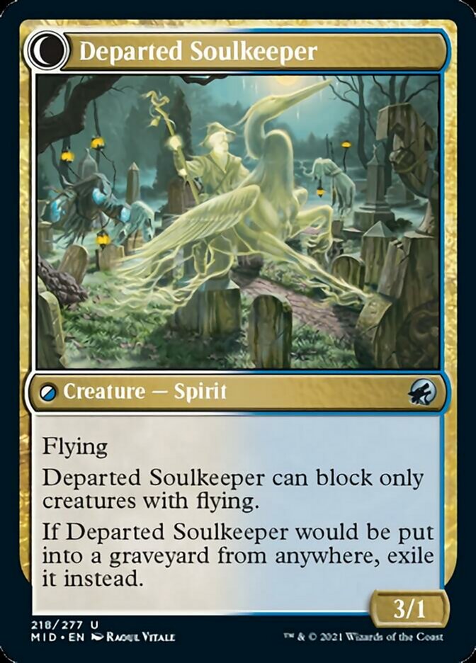 Devoted Grafkeeper // Departed Soulkeeper [Innistrad: Midnight Hunt] | Empire Gaming NC