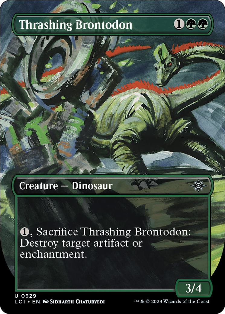 Thrashing Brontodon (Borderless) [The Lost Caverns of Ixalan] | Empire Gaming NC