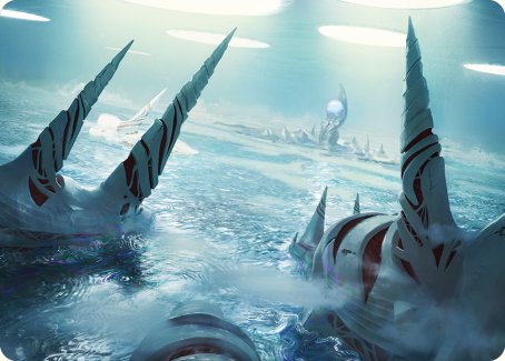 Seachrome Coast Art Card [Phyrexia: All Will Be One Art Series] | Empire Gaming NC