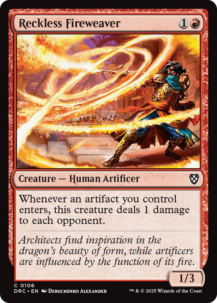 Reckless Fireweaver [Aetherdrift Commander] | Empire Gaming NC
