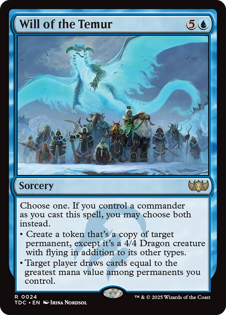 Will of the Temur [Tarkir: Dragonstorm Commander] | Empire Gaming NC
