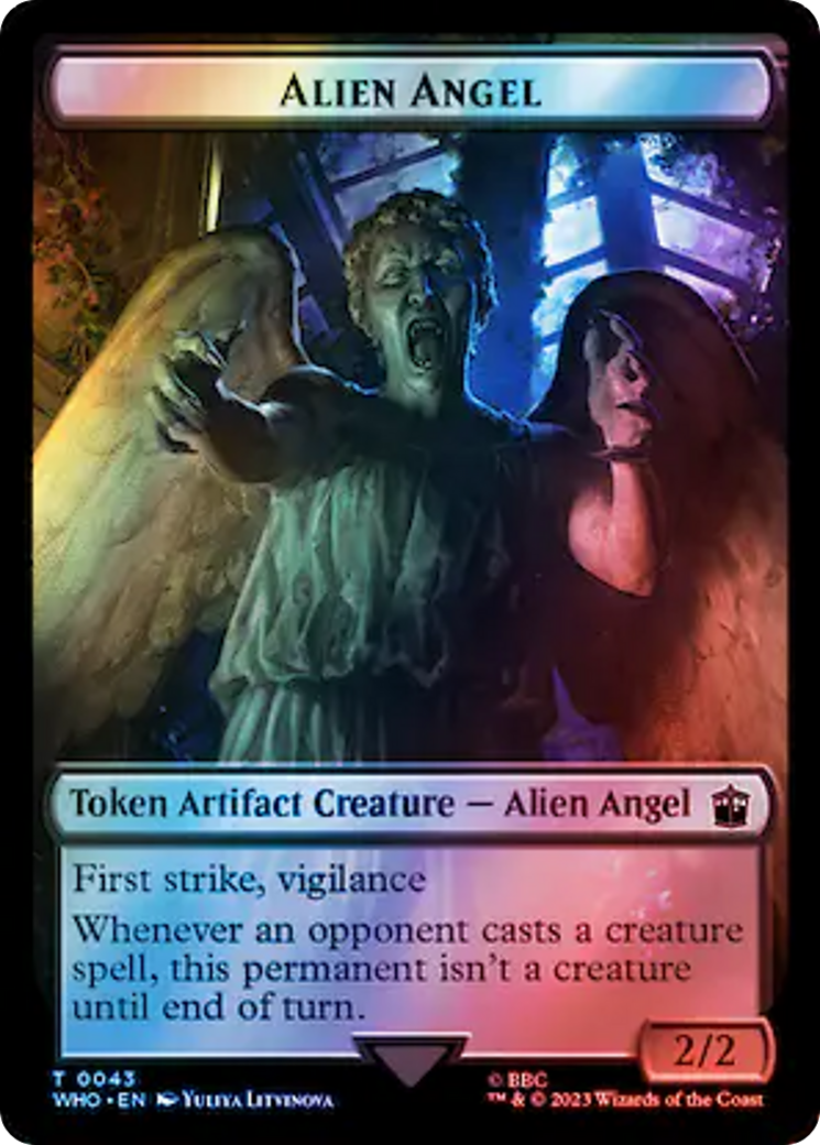 Alien Angel // Alien Insect Double-Sided Token (Surge Foil) [Doctor Who Tokens] | Empire Gaming NC