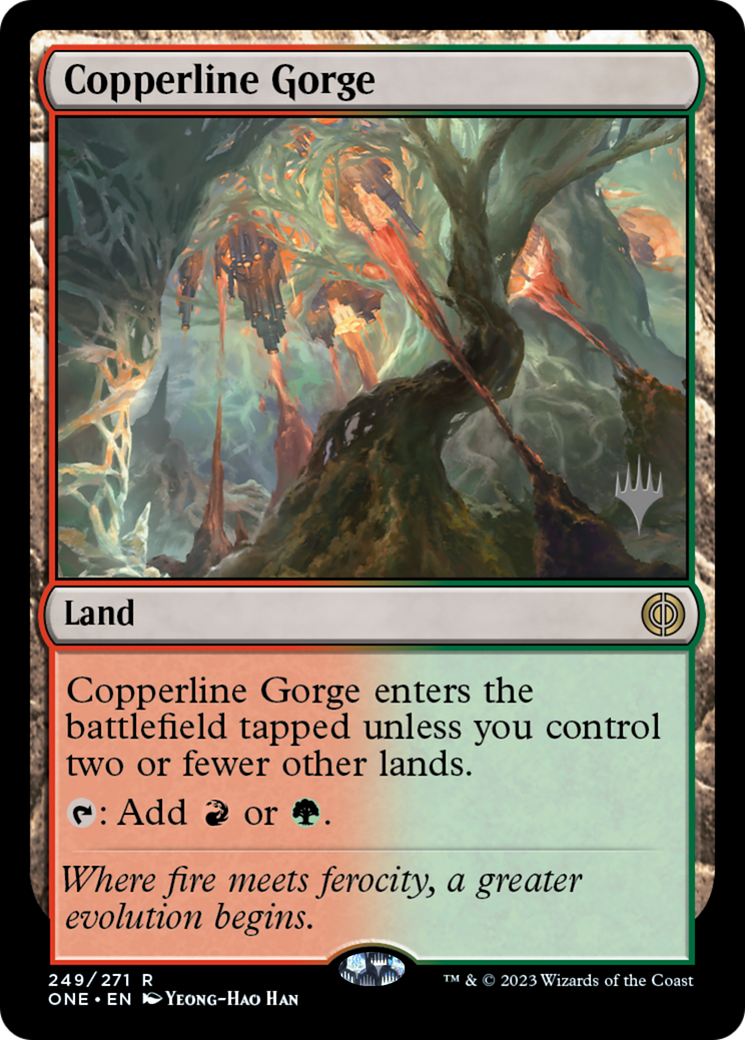 Copperline Gorge (Promo Pack) [Phyrexia: All Will Be One Promos] | Empire Gaming NC