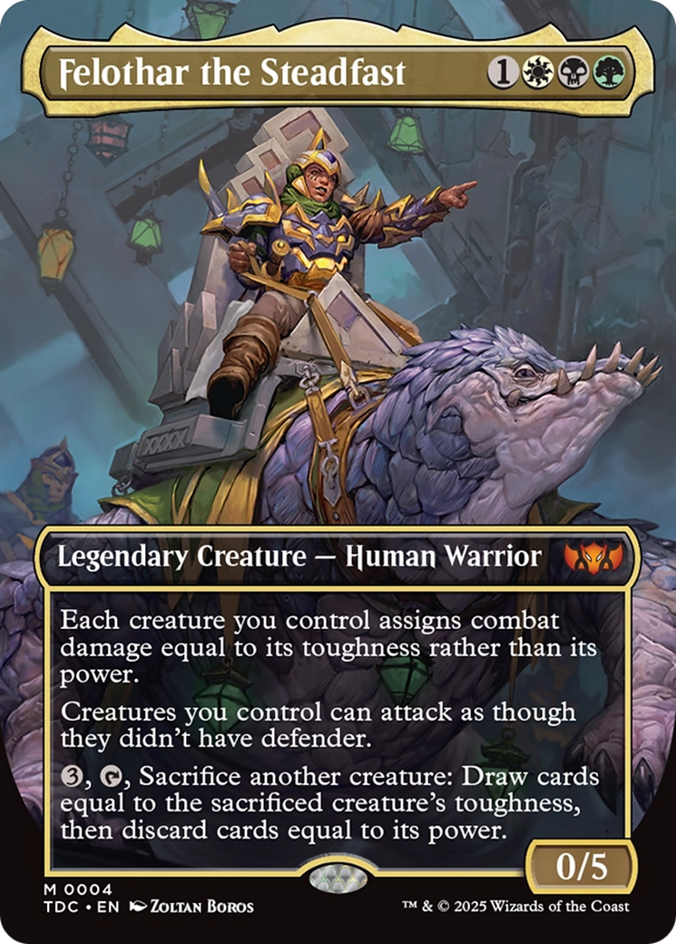 Felothar the Steadfast (Borderless) [Tarkir: Dragonstorm Commander] | Empire Gaming NC