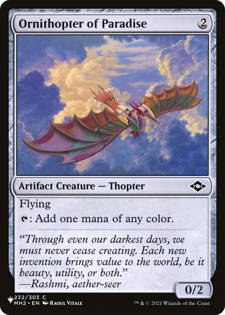 Ornithopter of Paradise [The List] | Empire Gaming NC
