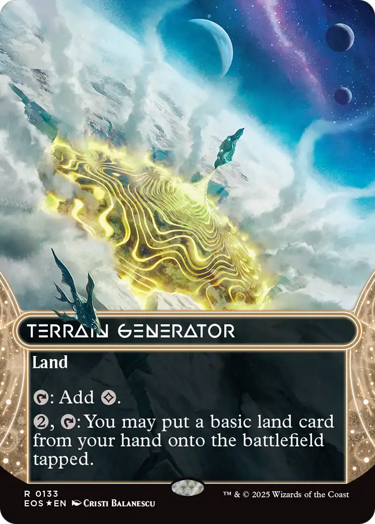 Terrain Generator (0133) (Borderless) (Galaxy Foil) [Edge of Eternities: Stellar Sights] | Empire Gaming NC