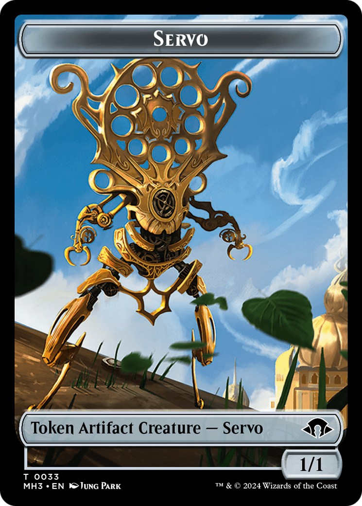 Illusion (Ripple Foil) // Servo Double-Sided Token [Modern Horizons 3 Commander Tokens] | Empire Gaming NC