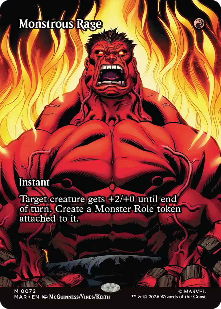 Monstrous Rage (Borderless) [Marvel Universe: Eternal-Legal] | Empire Gaming NC