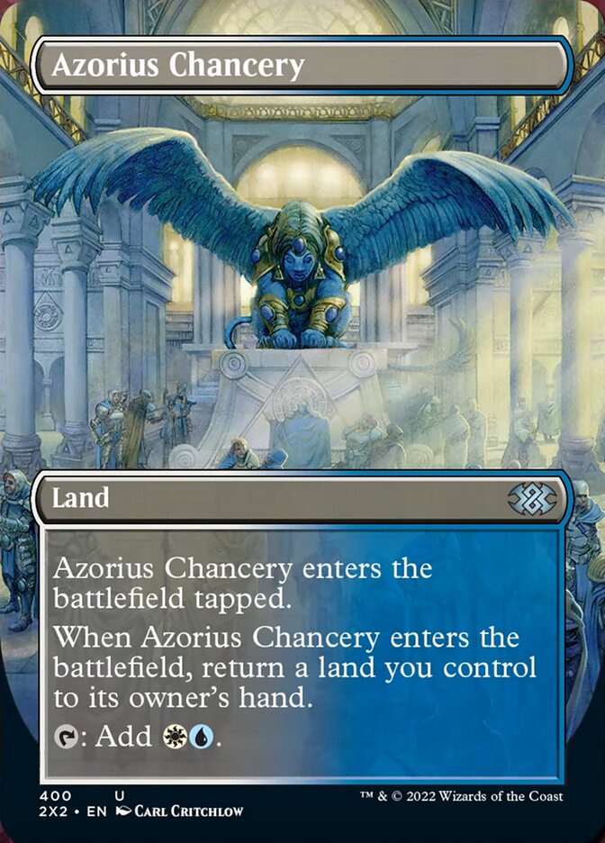 Azorius Chancery (Borderless Alternate Art) [Double Masters 2022] | Empire Gaming NC