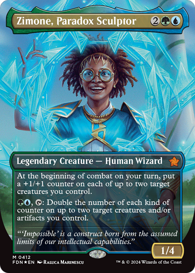 Zimone, Paradox Sculptor (Borderless) (Mana Foil) [Foundations] | Empire Gaming NC