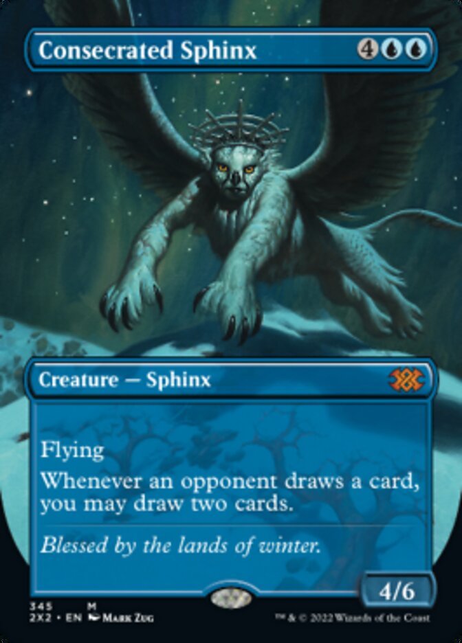 Consecrated Sphinx (Borderless Alternate Art) [Double Masters 2022] | Empire Gaming NC