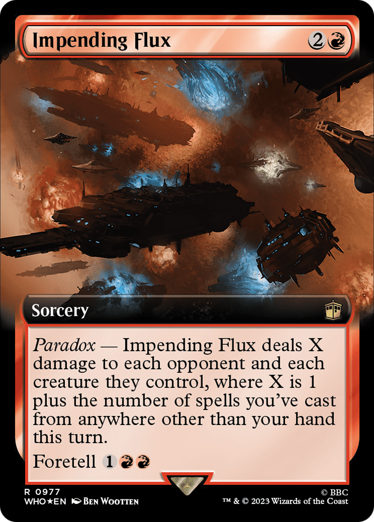 Impending Flux (Extended Art) (Surge Foil) [Doctor Who] | Empire Gaming NC