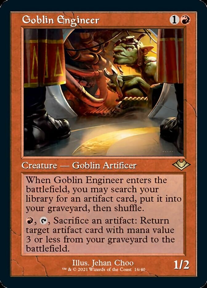 Goblin Engineer (Retro Foil Etched) [Modern Horizons] | Empire Gaming NC