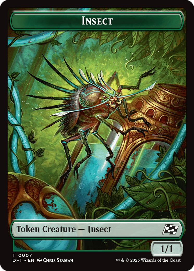 Insect // Elephant Double-Sided Token [Aetherdrift Tokens] | Empire Gaming NC