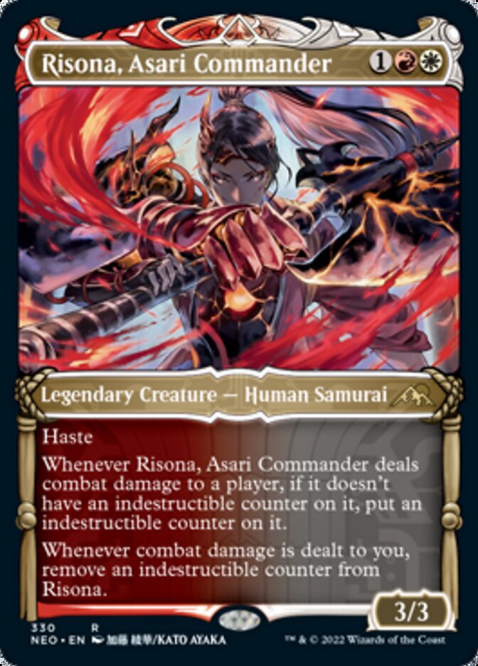 Risona, Asari Commander (Showcase Samurai) [Kamigawa: Neon Dynasty] | Empire Gaming NC