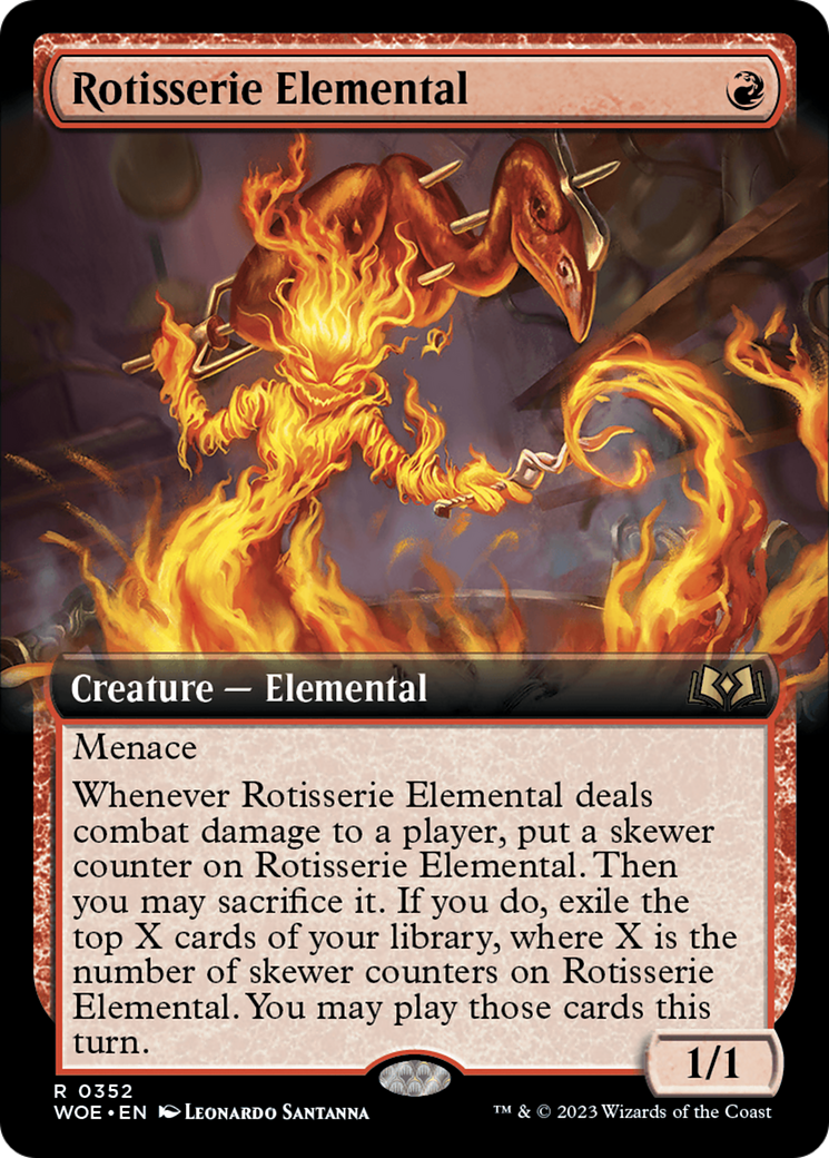 Rotisserie Elemental (Extended Art) [Wilds of Eldraine] | Empire Gaming NC