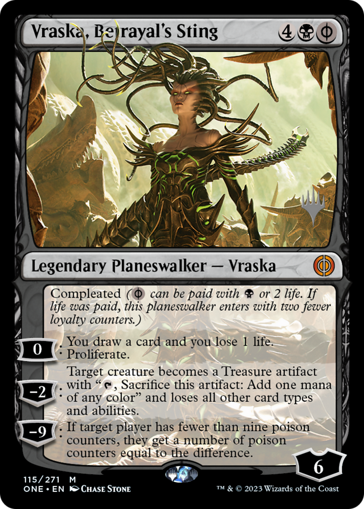 Vraska, Betrayal's Sting (Promo Pack) [Phyrexia: All Will Be One Promos] | Empire Gaming NC