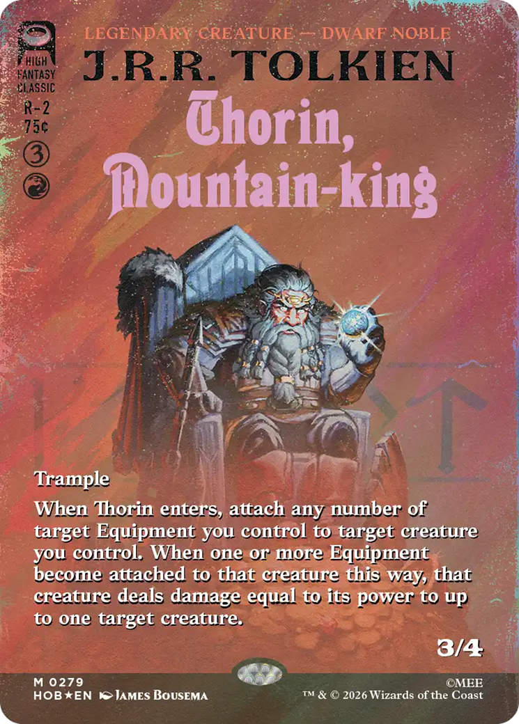 Thorin, Mountain-king (Borderless) (Surge Foil) [The Hobbit] | Empire Gaming NC