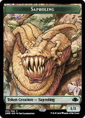 Elephant // Saproling Double-Sided Token [Dominaria Remastered Tokens] | Empire Gaming NC