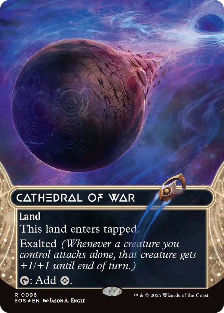 Cathedral of War (0096) (Borderless) (Galaxy Foil) [Edge of Eternities: Stellar Sights] | Empire Gaming NC