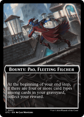 Bounty: Paq, Fleeting Filcher // Bounty Rules Double-Sided Token [Outlaws of Thunder Junction Commander Tokens] | Empire Gaming NC