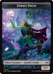 Treasure // Zombie Druid Double-Sided Token [Tarkir: Dragonstorm Tokens] | Empire Gaming NC
