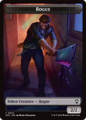 Spirit (0025) // Rogue Double-Sided Token [Secrets of Strixhaven Commander Tokens] | Empire Gaming NC