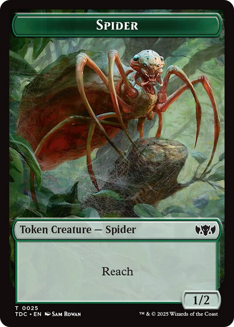 Wall // Spider Double-Sided Token [Tarkir: Dragonstorm Commander Tokens] | Empire Gaming NC