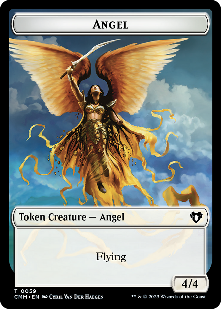 Copy (54) // Angel Double-Sided Token [Commander Masters Tokens] | Empire Gaming NC