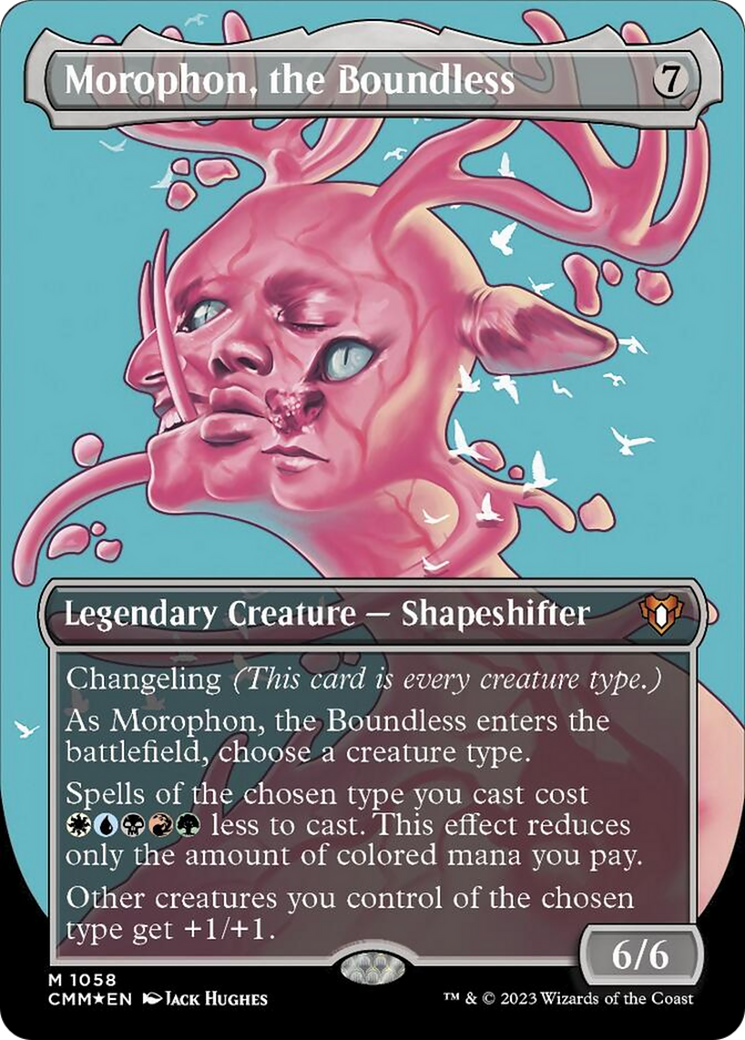 Morophon, the Boundless (Borderless Textured Foil Frame Break) [Commander Masters] | Empire Gaming NC