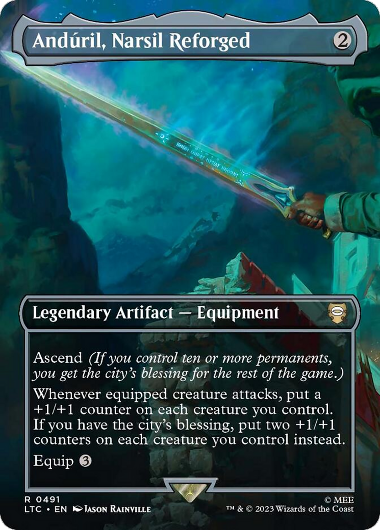 Anduril, Narsil Reforged (Borderless) [The Lord of the Rings: Tales of Middle-Earth Commander] | Empire Gaming NC