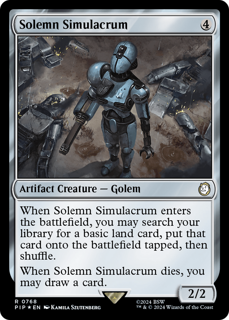 Solemn Simulacrum (Surge Foil) [Fallout] | Empire Gaming NC