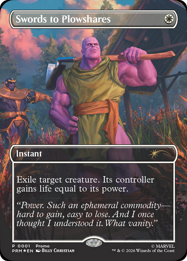 Swords to Plowshares (Borderless) (Magazine Insert) [Media Promos] | Empire Gaming NC