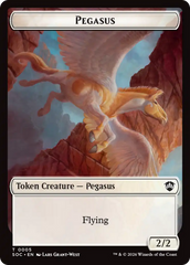 Contract // Pegasus Double-Sided Token [Secrets of Strixhaven Commander Tokens] | Empire Gaming NC