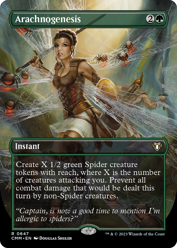 Arachnogenesis (Borderless Alternate Art) [Commander Masters] | Empire Gaming NC