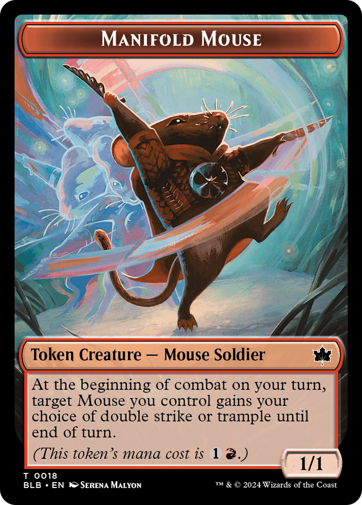 Sword // Manifold Mouse Double-Sided Token [Bloomburrow Tokens] | Empire Gaming NC