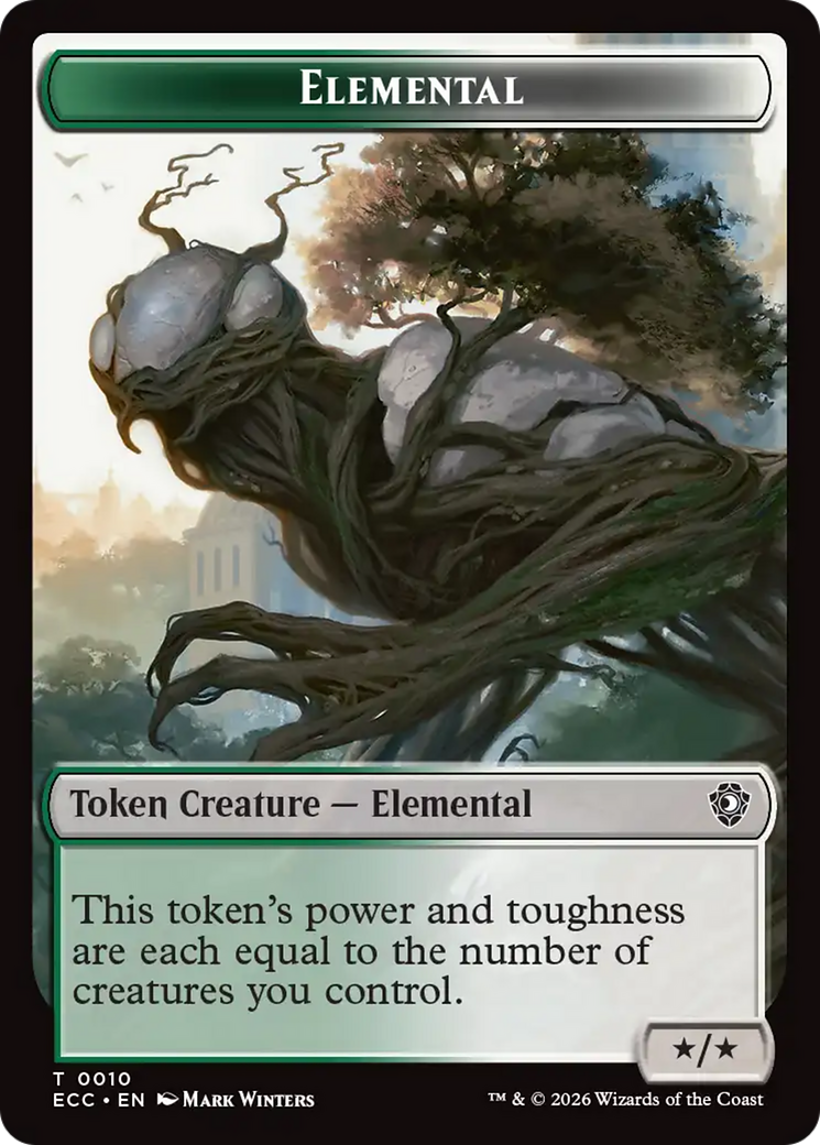 Rhino Warrior // Elemental (0010) Double-Sided Token [Lorwyn Eclipsed Tokens] | Empire Gaming NC