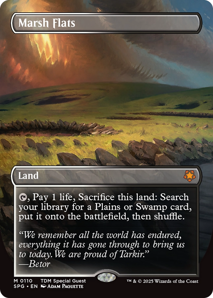 Marsh Flats (Borderless) [Tarkir: Dragonstorm Special Guests] | Empire Gaming NC