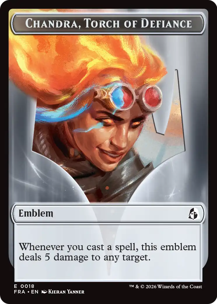 Chandra, Chill of Compliance // Chandra, Torch of Defiance Double-Sided Token [Reality Fracture Tokens] | Empire Gaming NC