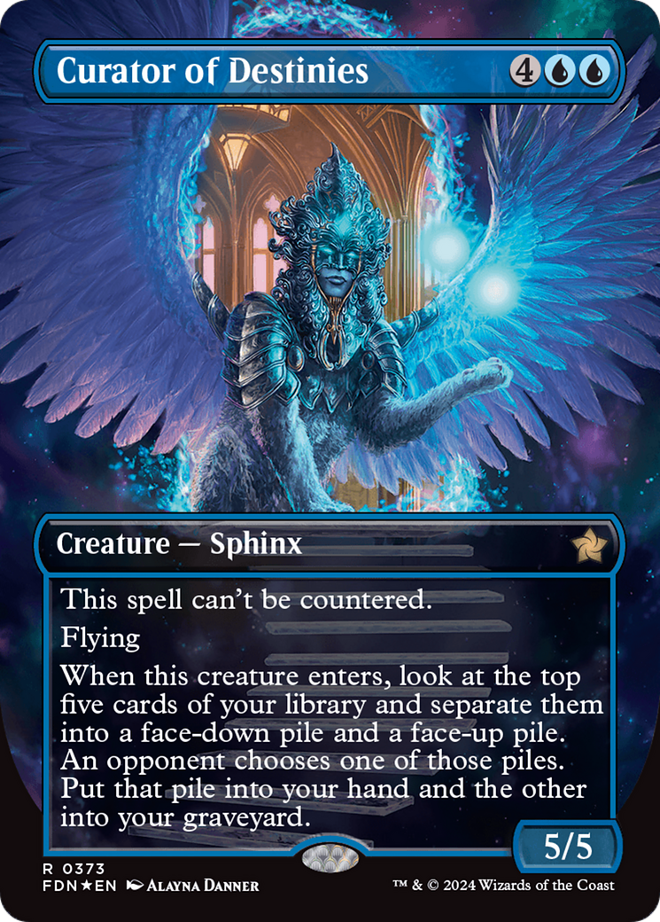 Curator of Destinies (Borderless) (Mana Foil) [Foundations] | Empire Gaming NC