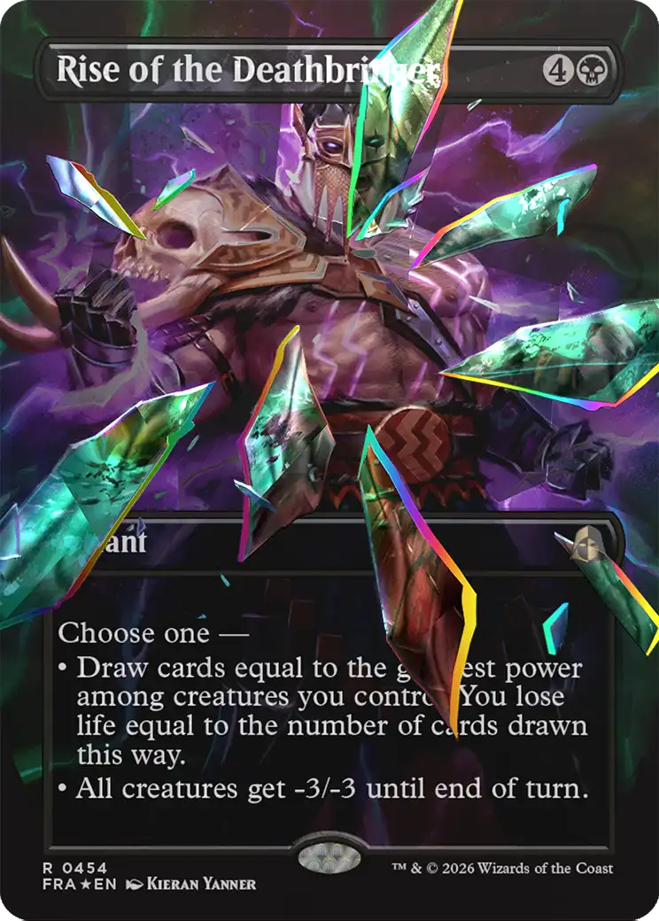 Rise of the Deathbringer (Borderless) (Facet Foil) [Reality Fracture] | Empire Gaming NC