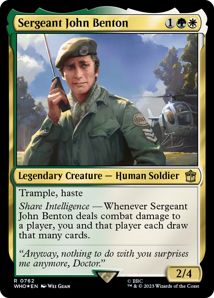 Sergeant John Benton (Surge Foil) [Doctor Who] | Empire Gaming NC