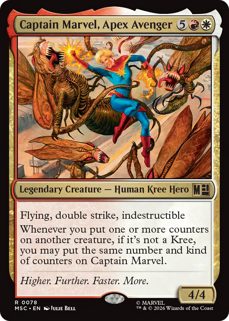 Captain Marvel, Apex Avenger (Surge Foil) [Marvel Super Heroes Commander] | Empire Gaming NC