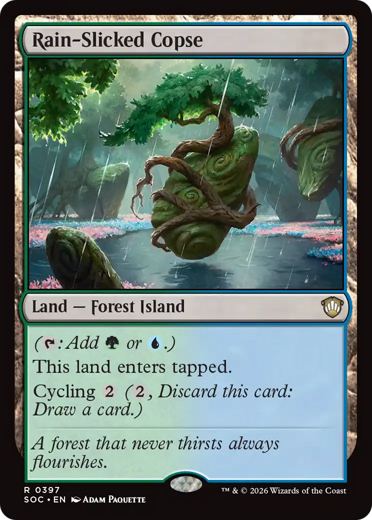 Rain-Slicked Copse [Secrets of Strixhaven Commander] | Empire Gaming NC