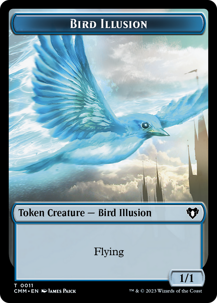 Bird // Bird Illusion Double-Sided Token [Commander Masters Tokens] | Empire Gaming NC