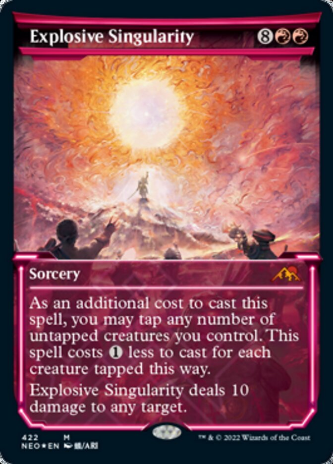 Explosive Singularity (Showcase) (Foil Etched) [Kamigawa: Neon Dynasty] | Empire Gaming NC