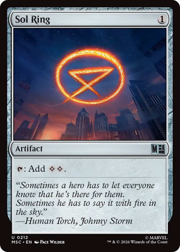 Sol Ring (0212) (Surge Foil) [Marvel Super Heroes Commander] | Empire Gaming NC